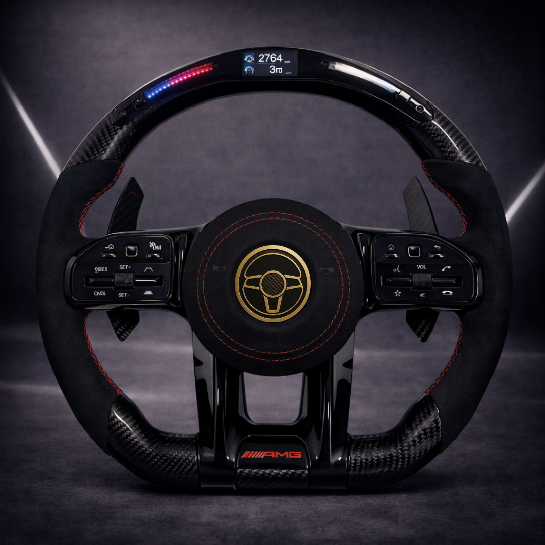 Mercedes Performance Lenkrad – Carbon & Alcantara mit LED-Anzeige